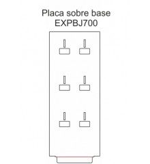 Placa para 3 pares pendientes omega base EXPBJ700